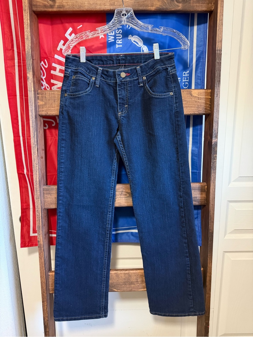 Wrangler Women's Dark Blue Straight-Leg Jeans